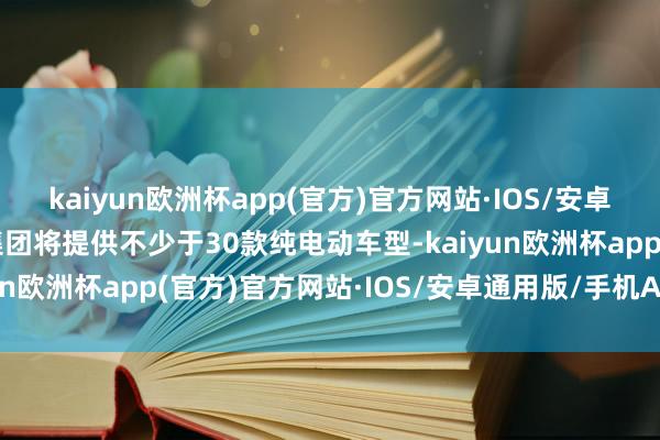 kaiyun欧洲杯app(官方)官方网站·IOS/安卓通用版/手机APP下载集团将提供不少于30款纯电动车型-kaiyun欧洲杯app(官方)官方网站·IOS/安卓通用版/手机APP下载