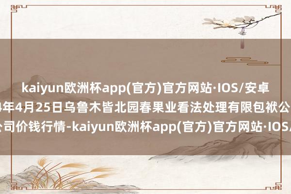 kaiyun欧洲杯app(官方)官方网站·IOS/安卓通用版/手机APP下载2024年4月25日乌鲁木皆北园春果业看法处理有限包袱公司价钱行情-kaiyun欧洲杯app(官方)官方网站·IOS/安卓通用版/手机APP下载