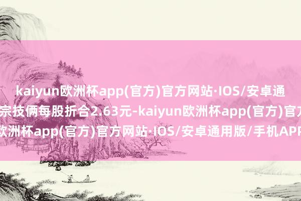 kaiyun欧洲杯app(官方)官方网站·IOS/安卓通用版/手机APP下载这两宗技俩每股折合2.63元-kaiyun欧洲杯app(官方)官方网站·IOS/安卓通用版/手机APP下载