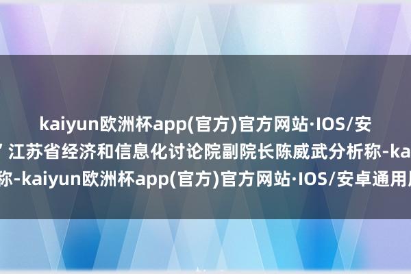 kaiyun欧洲杯app(官方)官方网站·IOS/安卓通用版/手机APP下载”江苏省经济和信息化讨论院副院长陈威武分析称-kaiyun欧洲杯app(官方)官方网站·IOS/安卓通用版/手机APP下载