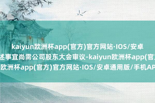 kaiyun欧洲杯app(官方)官方网站·IOS/安卓通用版/手机APP下载前述事宜尚需公司股东大会审议-kaiyun欧洲杯app(官方)官方网站·IOS/安卓通用版/手机APP下载