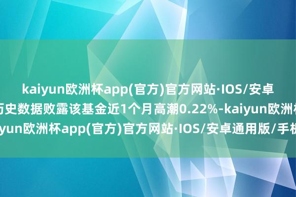 kaiyun欧洲杯app(官方)官方网站·IOS/安卓通用版/手机APP下载历史数据败露该基金近1个月高潮0.22%-kaiyun欧洲杯app(官方)官方网站·IOS/安卓通用版/手机APP下载