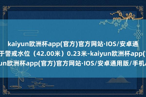 kaiyun欧洲杯app(官方)官方网站·IOS/安卓通用版/手机APP下载低于警戒水位（42.00米）0.23米-kaiyun欧洲杯app(官方)官方网站·IOS/安卓通用版/手机APP下载