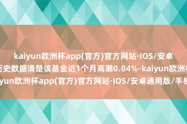 kaiyun欧洲杯app(官方)官方网站·IOS/安卓通用版/手机APP下载历史数据清楚该基金近1个月高潮0.84%-kaiyun欧洲杯app(官方)官方网站·IOS/安卓通用版/手机APP下载