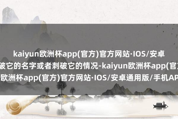 kaiyun欧洲杯app(官方)官方网站·IOS/安卓通用版/手机APP下载叫破它的名字或者刺破它的情况-kaiyun欧洲杯app(官方)官方网站·IOS/安卓通用版/手机APP下载