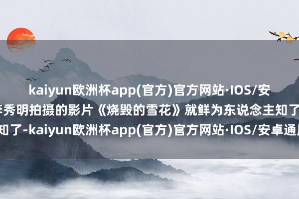 kaiyun欧洲杯app(官方)官方网站·IOS/安卓通用版/手机APP下载李秀明拍摄的影片《烧毁的雪花》就鲜为东说念主知了-kaiyun欧洲杯app(官方)官方网站·IOS/安卓通用版/手机APP下载