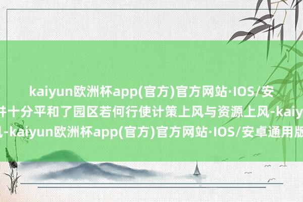 kaiyun欧洲杯app(官方)官方网站·IOS/安卓通用版/手机APP下载并十分平和了园区若何行使计策上风与资源上风-kaiyun欧洲杯app(官方)官方网站·IOS/安卓通用版/手机APP下载