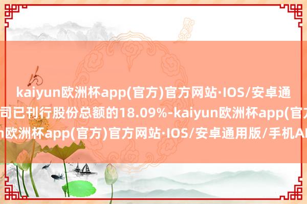 kaiyun欧洲杯app(官方)官方网站·IOS/安卓通用版/手机APP下载占公司已刊行股份总额的18.09%-kaiyun欧洲杯app(官方)官方网站·IOS/安卓通用版/手机APP下载