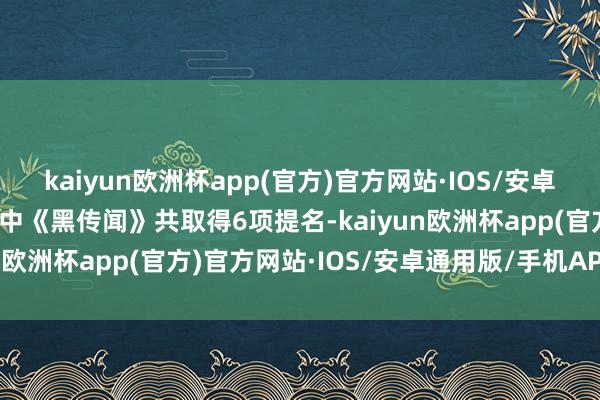 kaiyun欧洲杯app(官方)官方网站·IOS/安卓通用版/手机APP下载其中《黑传闻》共取得6项提名-kaiyun欧洲杯app(官方)官方网站·IOS/安卓通用版/手机APP下载