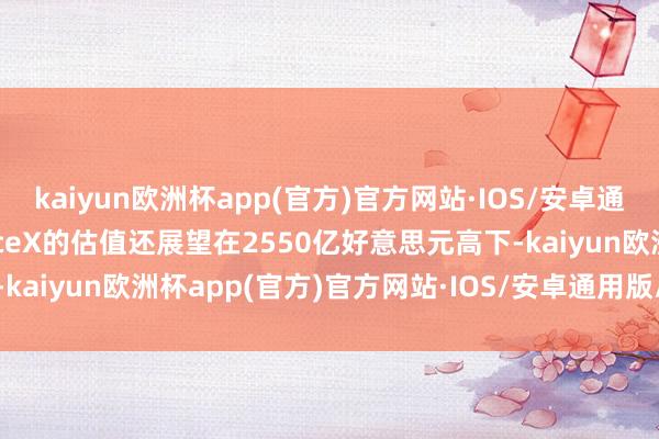 kaiyun欧洲杯app(官方)官方网站·IOS/安卓通用版/手机APP下载SpaceX的估值还展望在2550亿好意思元高下-kaiyun欧洲杯app(官方)官方网站·IOS/安卓通用版/手机APP下载