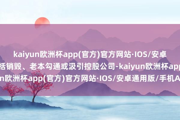 kaiyun欧洲杯app(官方)官方网站·IOS/安卓通用版/手机APP下载包括销毁、老本勾通或汲引控股公司-kaiyun欧洲杯app(官方)官方网站·IOS/安卓通用版/手机APP下载