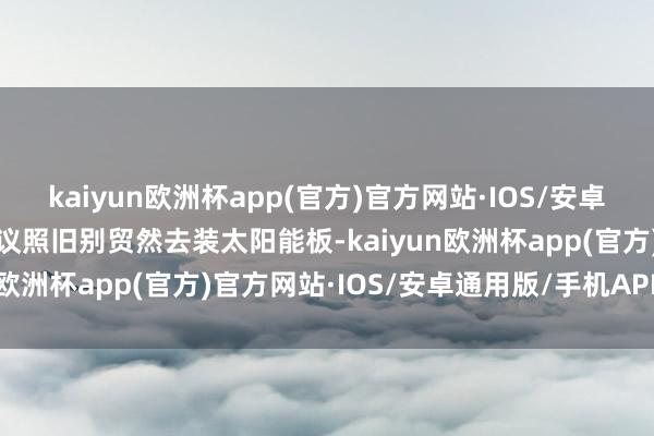 kaiyun欧洲杯app(官方)官方网站·IOS/安卓通用版/手机APP下载提议照旧别贸然去装太阳能板-kaiyun欧洲杯app(官方)官方网站·IOS/安卓通用版/手机APP下载