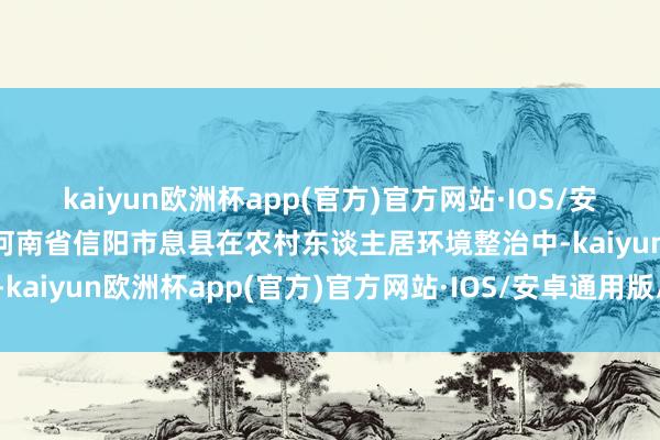 kaiyun欧洲杯app(官方)官方网站·IOS/安卓通用版/手机APP下载河南省信阳市息县在农村东谈主居环境整治中-kaiyun欧洲杯app(官方)官方网站·IOS/安卓通用版/手机APP下载