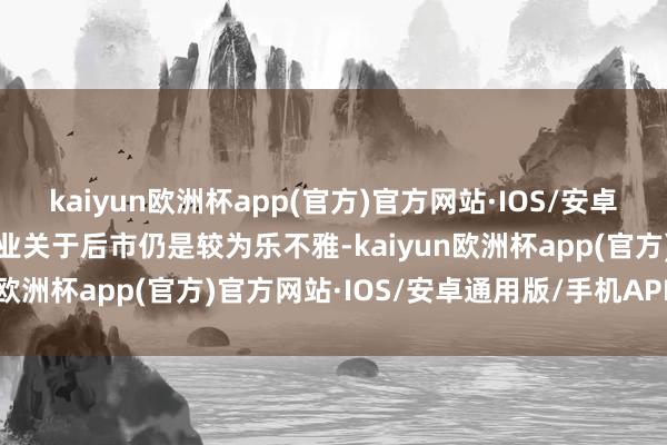 kaiyun欧洲杯app(官方)官方网站·IOS/安卓通用版/手机APP下载企业关于后市仍是较为乐不雅-kaiyun欧洲杯app(官方)官方网站·IOS/安卓通用版/手机APP下载