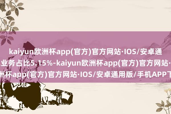 kaiyun欧洲杯app(官方)官方网站·IOS/安卓通用版/手机APP下载其他业务占比5.15%-kaiyun欧洲杯app(官方)官方网站·IOS/安卓通用版/手机APP下载