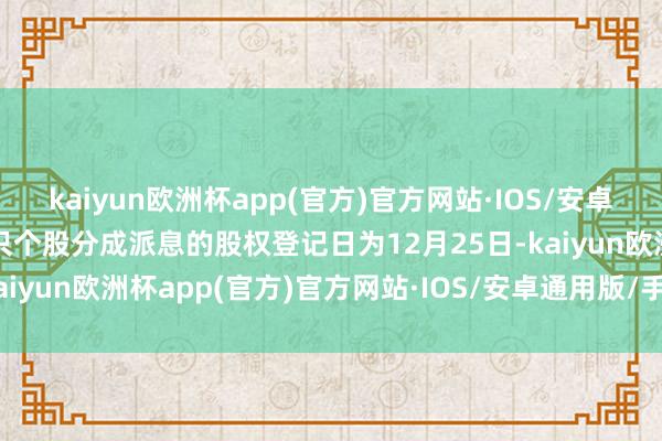 kaiyun欧洲杯app(官方)官方网站·IOS/安卓通用版/手机APP下载6只个股分成派息的股权登记日为12月25日-kaiyun欧洲杯app(官方)官方网站·IOS/安卓通用版/手机APP下载