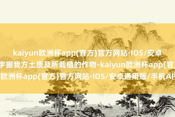 kaiyun欧洲杯app(官方)官方网站·IOS/安卓通用版/手机APP下载要字据我方土质及所栽植的作物-kaiyun欧洲杯app(官方)官方网站·IOS/安卓通用版/手机APP下载