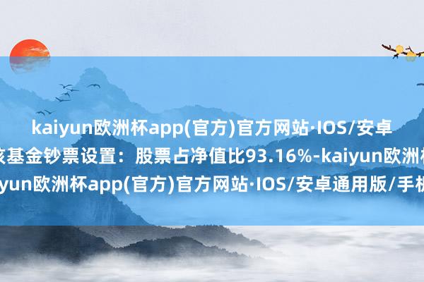 kaiyun欧洲杯app(官方)官方网站·IOS/安卓通用版/手机APP下载该基金钞票设置：股票占净值比93.16%-kaiyun欧洲杯app(官方)官方网站·IOS/安卓通用版/手机APP下载