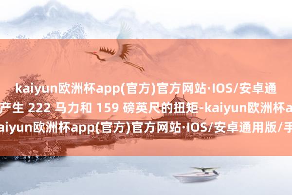 kaiyun欧洲杯app(官方)官方网站·IOS/安卓通用版/手机APP下载可产生 222 马力和 159 磅英尺的扭矩-kaiyun欧洲杯app(官方)官方网站·IOS/安卓通用版/手机APP下载