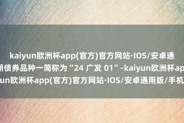 kaiyun欧洲杯app(官方)官方网站·IOS/安卓通用版/手机APP下载本期债券品种一简称为“24 广发 01”-kaiyun欧洲杯app(官方)官方网站·IOS/安卓通用版/手机APP下载