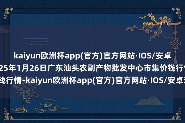 kaiyun欧洲杯app(官方)官方网站·IOS/安卓通用版/手机APP下载2025年1月26日广东汕头农副产物批发中心市集价钱行情-kaiyun欧洲杯app(官方)官方网站·IOS/安卓通用版/手机APP下载