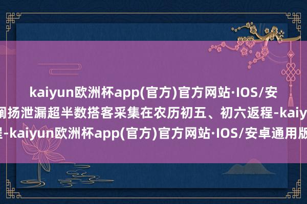 kaiyun欧洲杯app(官方)官方网站·IOS/安卓通用版/手机APP下载阐扬泄漏超半数搭客采集在农历初五、初六返程-kaiyun欧洲杯app(官方)官方网站·IOS/安卓通用版/手机APP下载